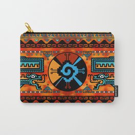 Colorful Hunab Ku Mayan symbol #6 Carry-All Pouch