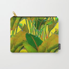 GOLDEN TROPICAL FOLIAGE GREEN & GOLD LEAVES AR Carry-All Pouch