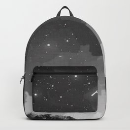 Girl watching a shooting star Backpack