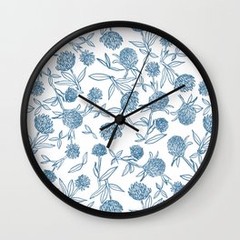 Clover pattern Wall Clock
