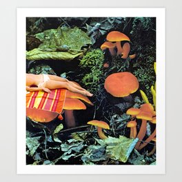 MUSHROOMS by Beth Hoeckel Kunstdrucke | Hoeckel, Botanical, Paper, Nature, People, Legs, Woman, Collage, Surrealism, Psychadelic 