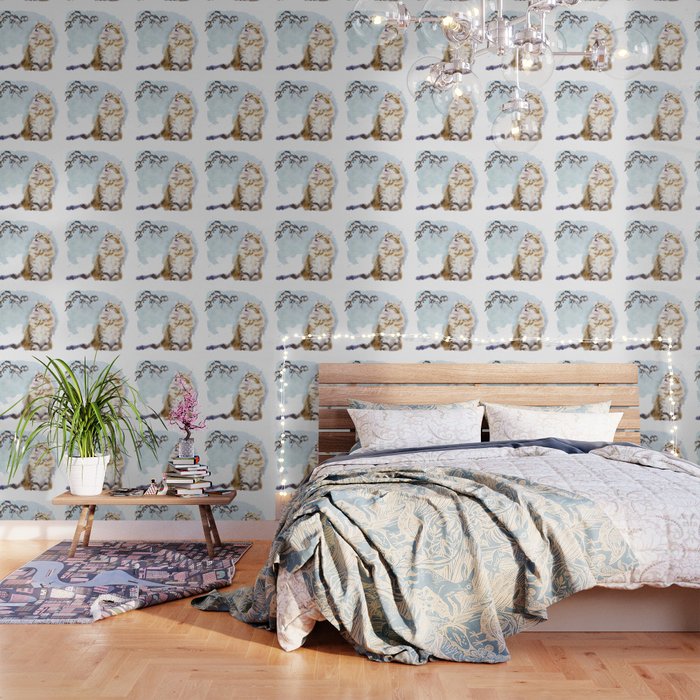 Cute Cat On The Lurk Watercolor Painting Wallpaper By Marianvoicu