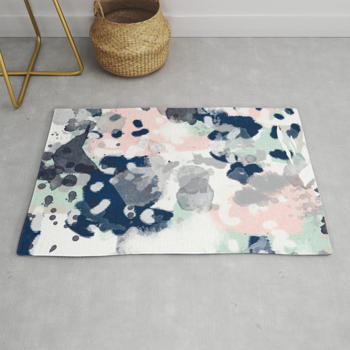 navy nursery rug