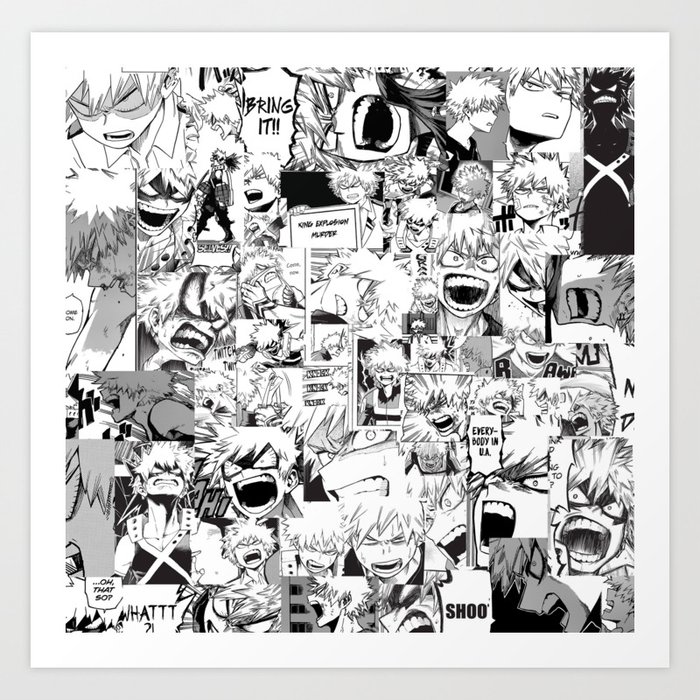 Angry Bakugou Collage Art Print By Iridescent Psychopath Society6
