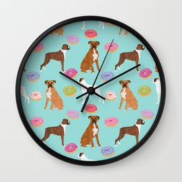 Boxer donuts cute gifts for pure breed dog lover Boxers dog owners Wall Clock