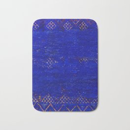 -A5- Royal Calm Blue Bohemian Moroccan Artwork. Badematte
