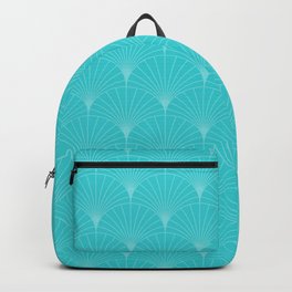 Mermaid Fans: Turquoise Print Backpack