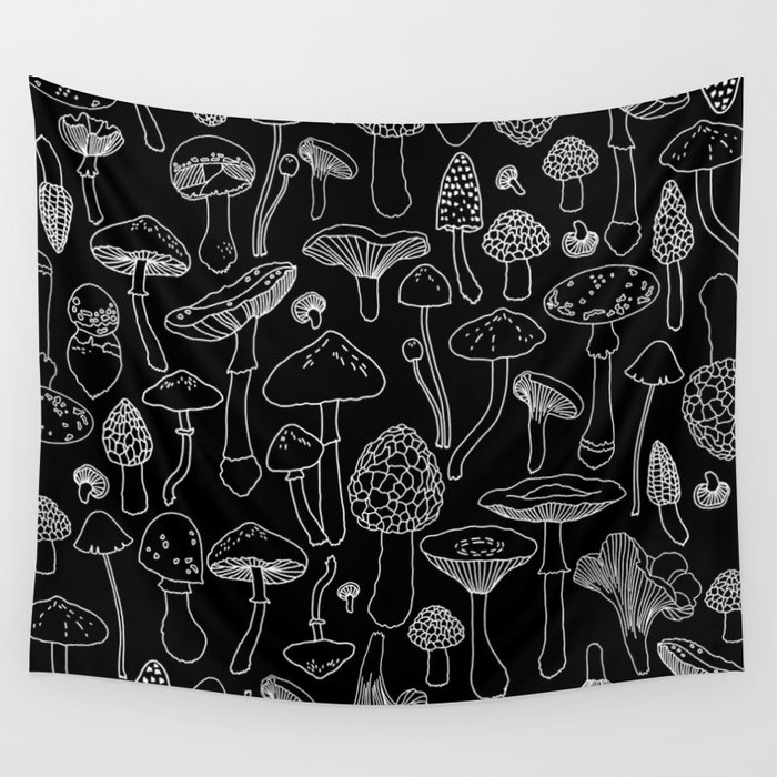 Marcella Mushrooms Wall Tapestry by onesweetorange Society6
