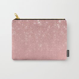 Glam Rose Gold Glitter Pink Luxury Gradient Carry-All Pouch