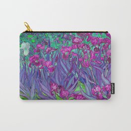 Vincent Van Gogh Irises Painting Violet Fuchsia Palette Carry-All Pouch