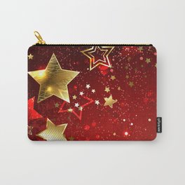Gold Star on a Red Background Carry-All Pouch
