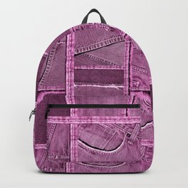 Pink Denim Summer Style Pattern Backpack