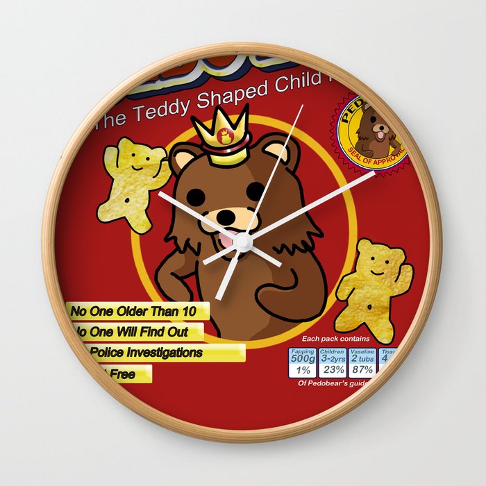 Pombear Pedobear Crisps Wall Clock By Ozoneo3 Society6 Nordic style cute rabbit shaped cartoon alarm bunny clock for kids bedroom. pombear pedobear crisps wall clock by ozoneo3