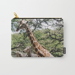Giraffe and Zebra Friends Carry-All Pouch
