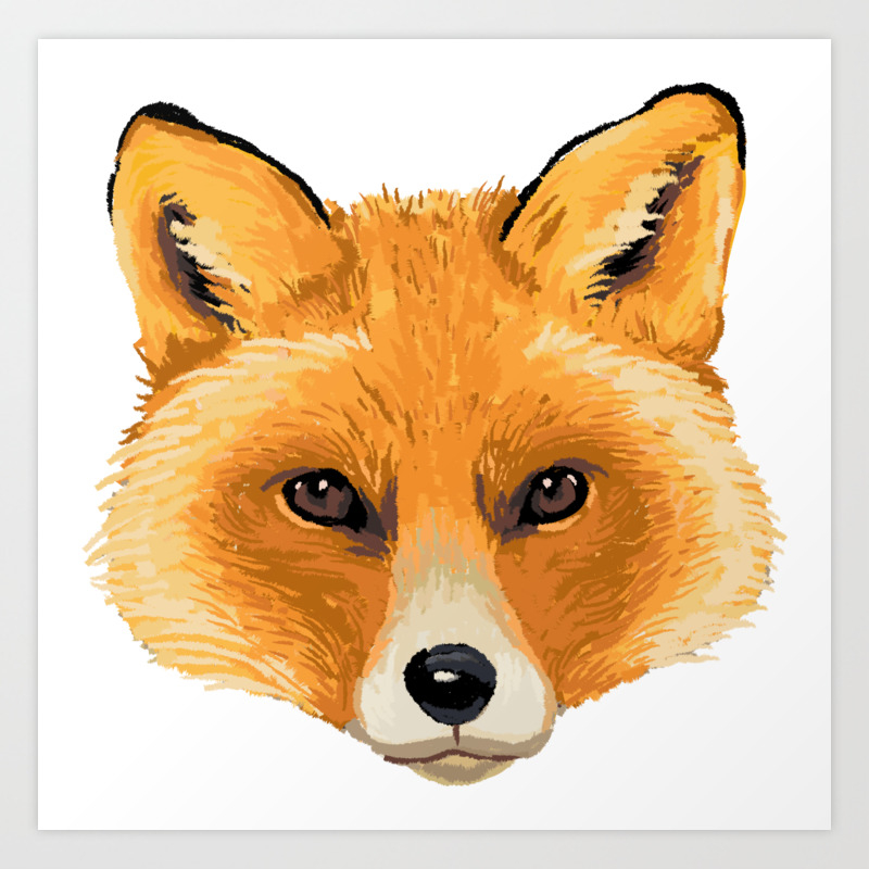 Fox Face Art Print By Foxgirldesign Society6 Fox Face Art Print By Foxgirldesign Society6