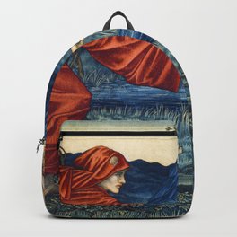 Love leading the Pilgrim Tapestry (1909) by William Morris Backpack