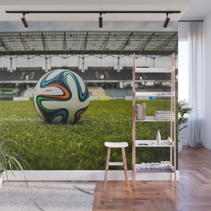 Soccer Ball Field Wall Mural by Professional Designer Society6