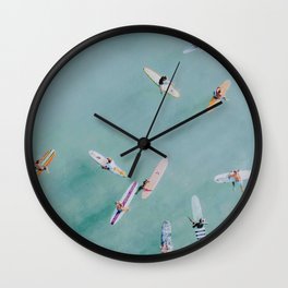 float xviii Wall Clock | Summer, Color, Landscape, Tropical, Beach, Wanderlust, Turquoise, Simple, Digital, Photo 