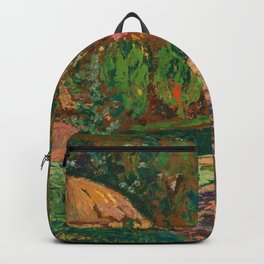 Parkland Flowers and Trees by Hélène Funke Backpack