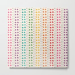 dp099-3B Metal Print | Watercolor, Color, Polka Dots, Gay Pride, White, Fun, Pattern, Paint Brush, Happy, Dots 
