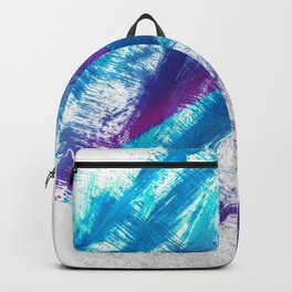 Cerulean Blue and Purple 90s Brush Abstract Backpack