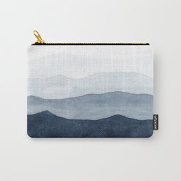 Indigo Abstract Watercolor Mountains Tasche | Abstract, Contemporary, Minimalist, Curated, Landscape, Mountains, Ombre, Adventure, Fog, Gradient 