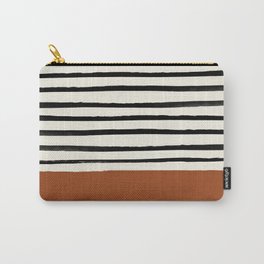Burnt Orange x Stripes Carry-All Pouch