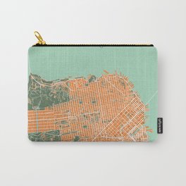 San Francisco city map orange Carry-All Pouch
