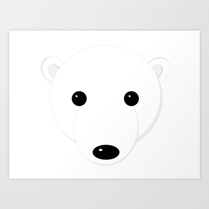 Cartoon Polar Bear Cub Art Print By Ericpauker Society6