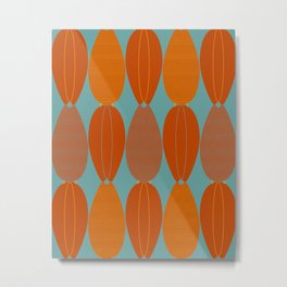 Abstract Retro Bugs - color palette 3 Metal Print