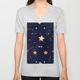Galaxy of Stars Midnight Blue Unisex V-Neck