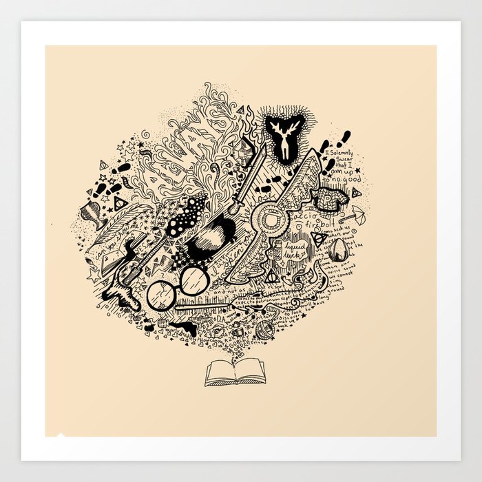 Harry Potter Art Print By Beckyfernandes Society6