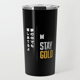 BTS Bangtan Sonyeondan Stay Gold Travel Mug
