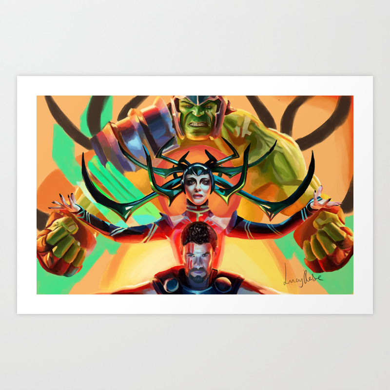 Thor Ragnarok Digital Painting Art Print By Lucyroseillustration Society6
