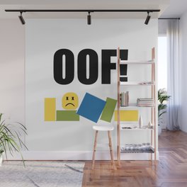 Oof Wall Murals For Any Decor Style Society6 - roblox head oof meme tote bag