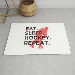 Eat. Sleep. Hockey. Repeat. T Shirt Hockey Player TShirt Ice Hockey Shirt Eat Sleep Repeat Gift Rug