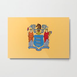 New Jersey State Flag Metal Print | Newjerseyan, Usastate, Sticker, Unitedstates, Pride, Usa, Statepride, Gardenstate, Graphicdesign, Newjerseyflag 