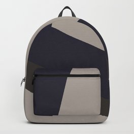 Dark Blue and Grey on Light Grey Asymmetrical Backpack | Oddangle, Abstract, Eclectic, Asymmetrical, Graphicdesign, Simple, Darknavyblue, Geometric, Pattern, Army 