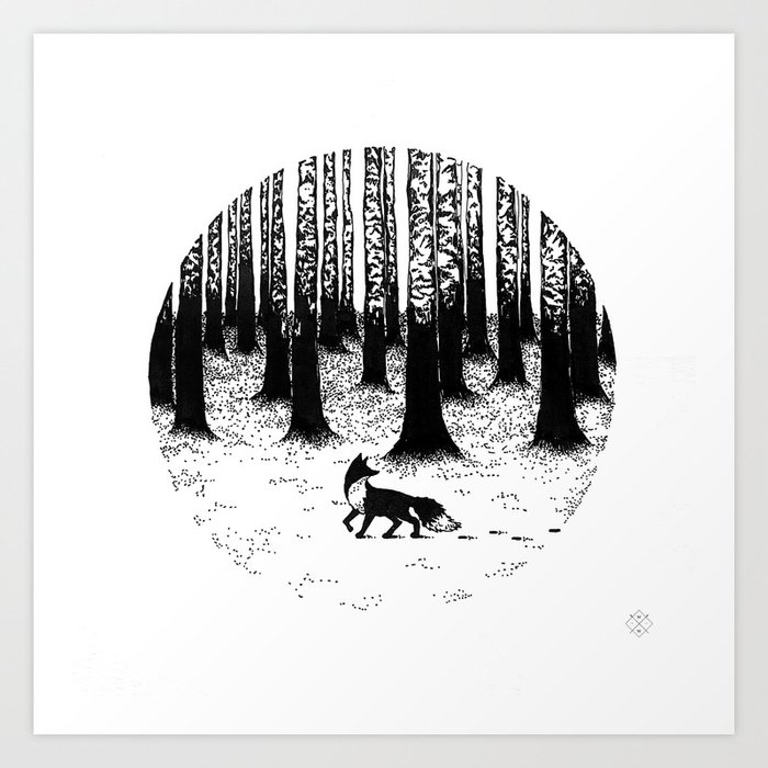 Snow Fox Art Print By Wildwither Society6