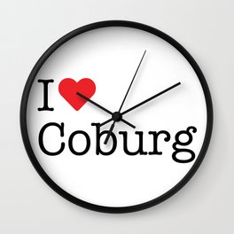 I Heart Coburg, OR Wall Clock