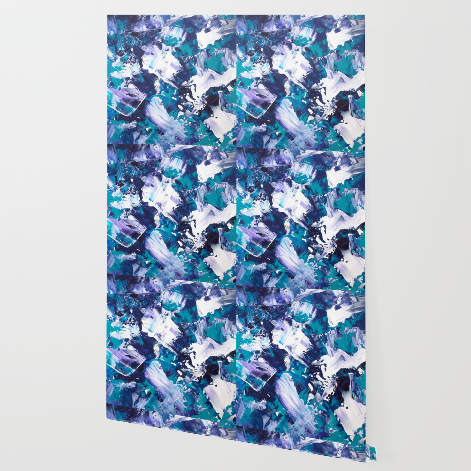 Be The Change Modern Blue Teal Green Purple White Abstract