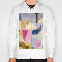 Abstract Cubism Black Columns in a Landscape Paul Klee Hoody