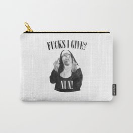 Fucks I Give, Nun, Funny, Quote Carry-All Pouch