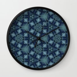 Teal Kalediscope Boho Bohemian Abstract Wall Clock