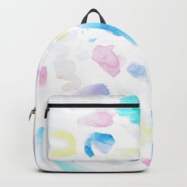 Pastel Watercolor Abstract Splatter Backpack