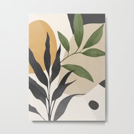 Abstract Art Tropical Leaves 74 Metal Print | Botanical, Digital, Landscape, Modern, Thingdesign, Painting, Nature, Boho, Midcentury, Leaves 