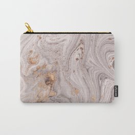Pastel Marble with Golden Dust Carry-All Pouch