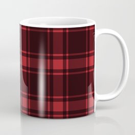 Minimalist Middleton Tartan in Red + Black Coffee Mug