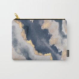 All that Shimmers – Gold + Navy Geode Carry-All Pouch