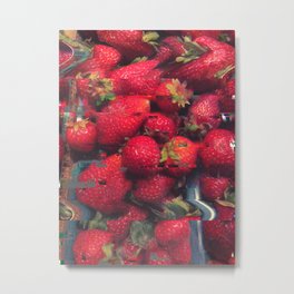 Strawberry Matrix Metal Print